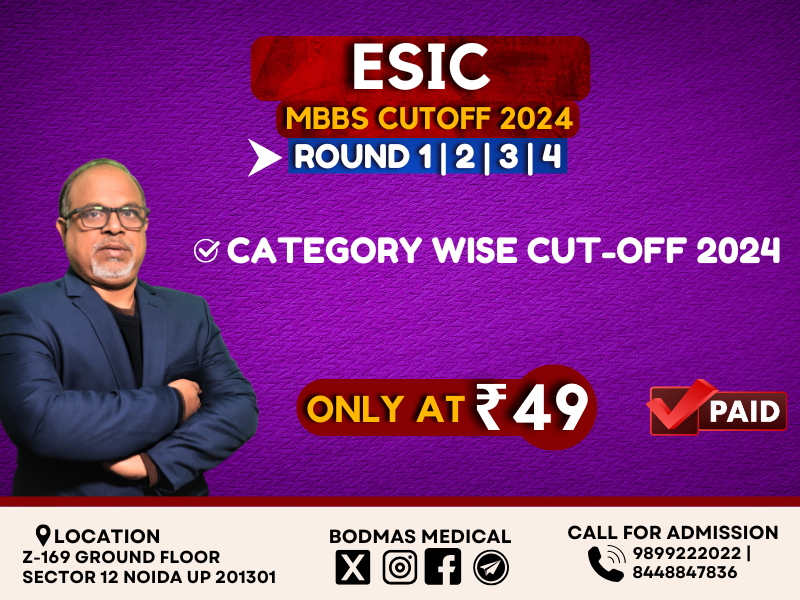 ESIC MBBS Cut-Off 2024