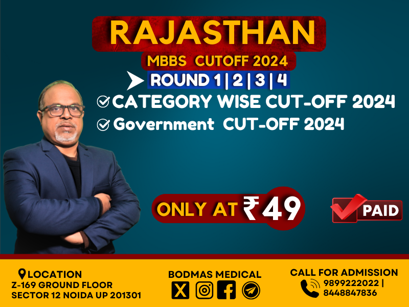 Rajasthan BDS Govt Cutoff 2024