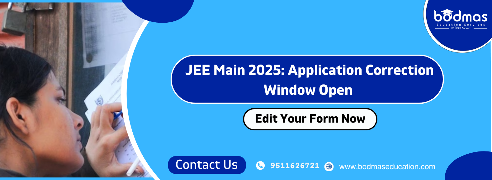JEE Main 2025: Application Correction Window Open – Edit Your Form Now