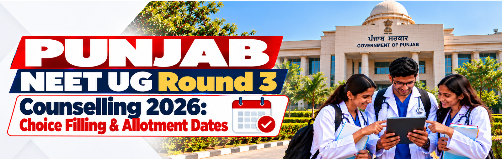 Punjab NEET UG Round 3 Counselling 2026: Revised Schedule & Allotment Dates