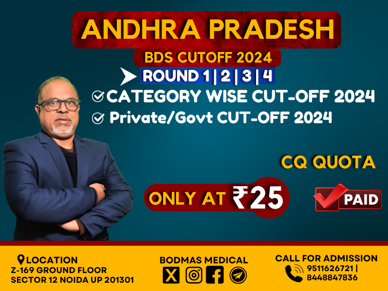 Andhra Pradesh (CQ Quota) BDS GOVT Cutoff 2024