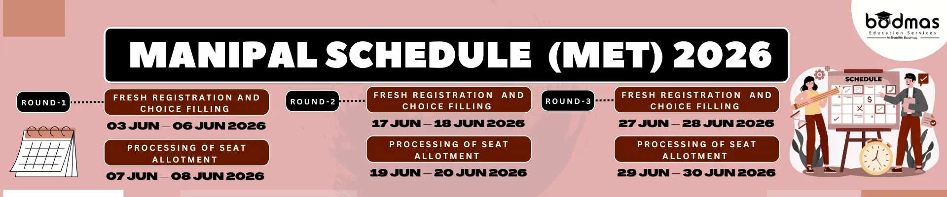 Manipal Schedule