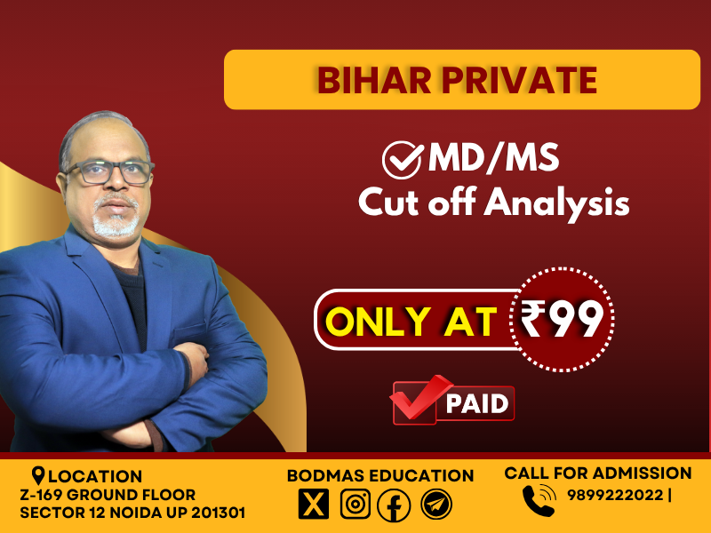 Bihar Pvt NEET PG Cutoff 2025