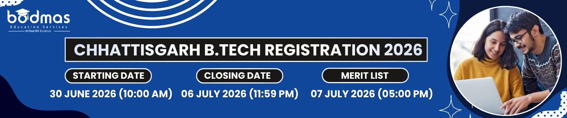 Chhattisgarh B.Tech Registration 2026