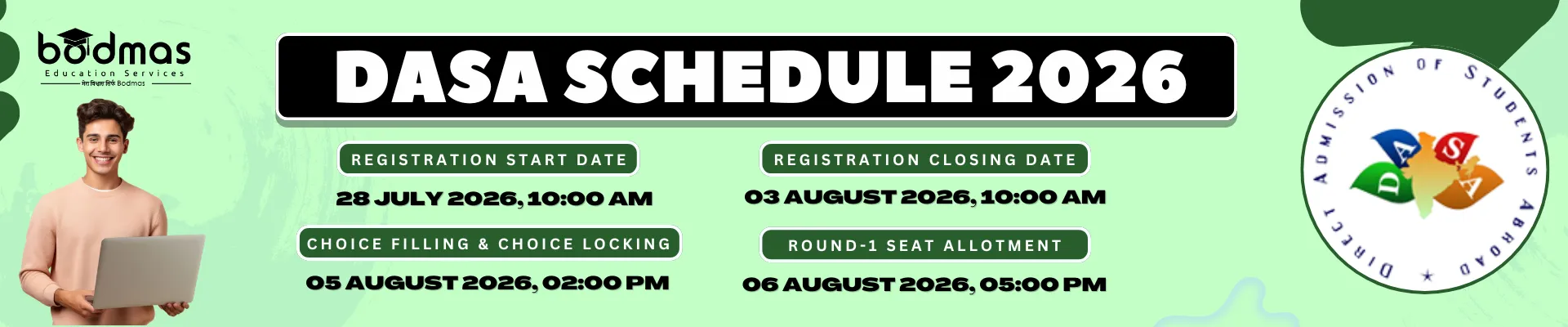 DASAA Counselling Schedule