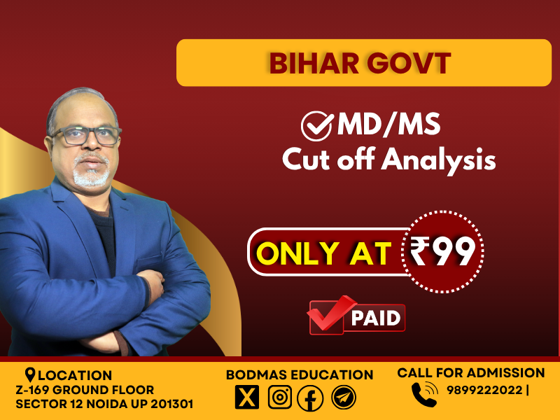 Bihar Government NEET PG Cutoff 2025
