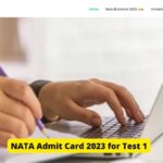 Download NATA Admit Card 2023 for Test 1 on nata.in; Exam on April 21