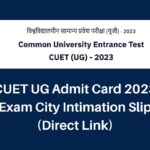 NTA Releases CUET UG 2023 Exam City Intimation Slip