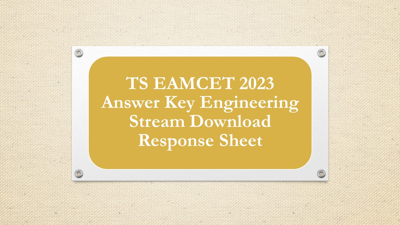TS EAMCET 2023 Answer Key