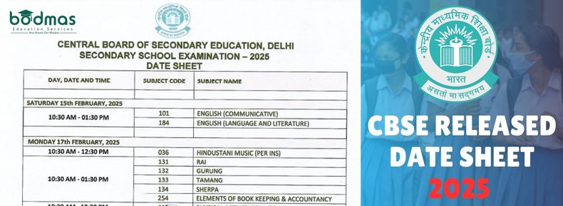 CBSE Released Date Sheet 2025 for Class 10th & 12th