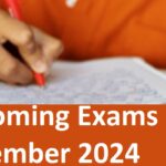 List of Upcoming Exams in December 2024